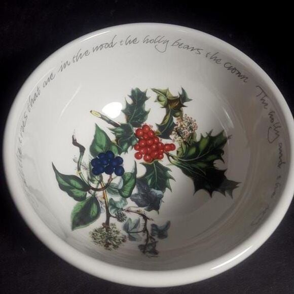 1 Portmeirion Christmas bowl, The Holly and the ivy English soup salad, cereal - Picture 4 of 8